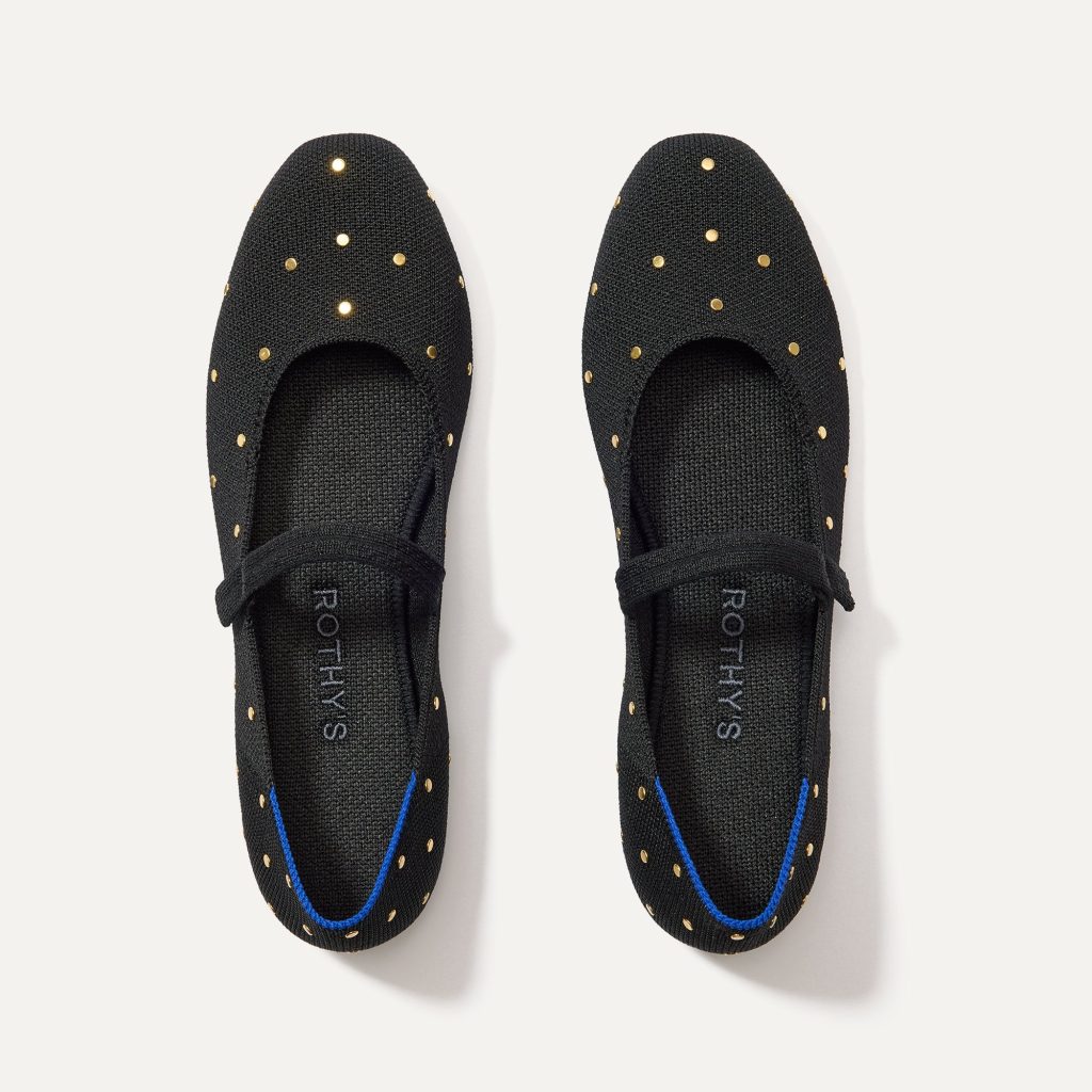 The Square Mary Jane - Studded Black